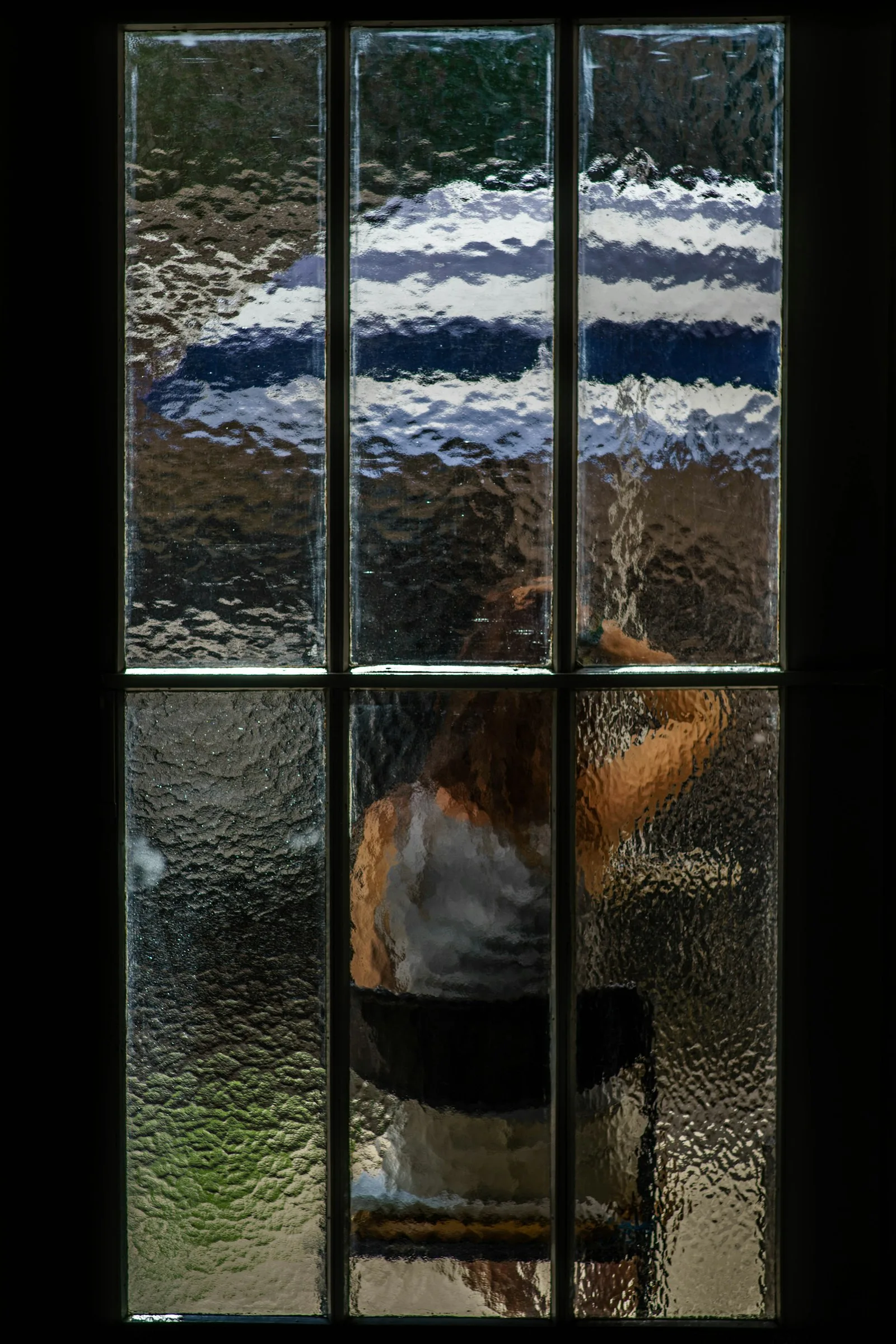 Sprossenfenster mit Strukturglas-Verglasung